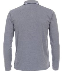 CASAMODA Langarmshirt Polo-Shirt unifarben Poloshirt günstig online kaufen