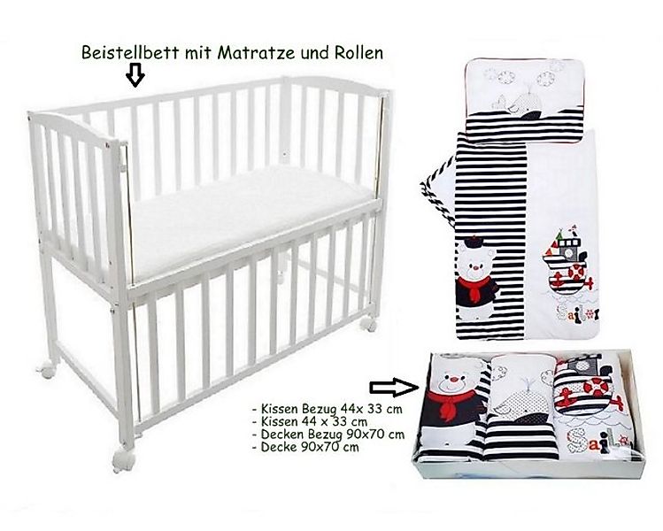 Babyhafen Beistellbett Babybett 40x90 cm Schmetterlinge, Seemann Matratze R günstig online kaufen