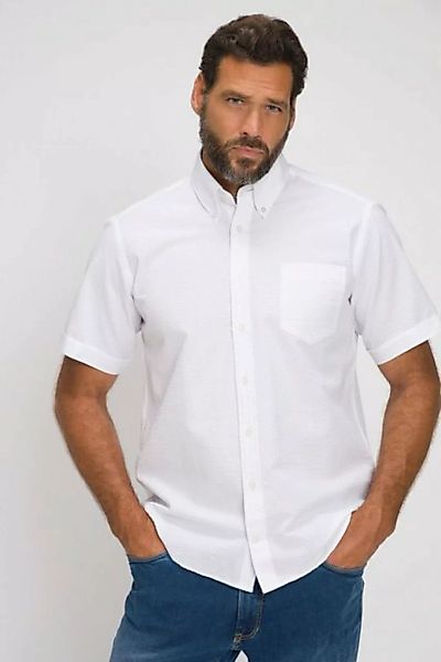JP1880 Kurzarmhemd Seersucker-Hemd Halbarm Buttondown-Kragen Streifen günstig online kaufen