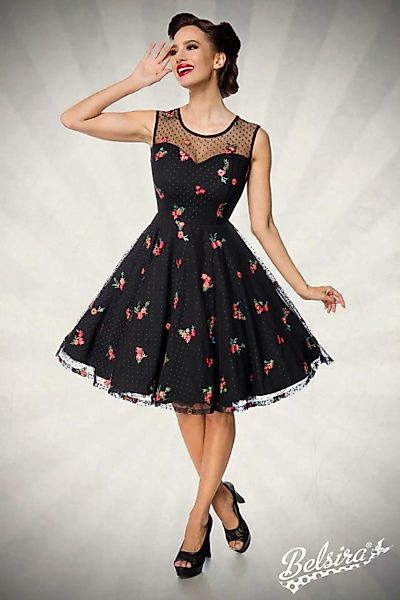 BELSIRA Cocktailkleid Retro Kleid mit Blumen Abendkleid Cocktailkleid Rocka günstig online kaufen