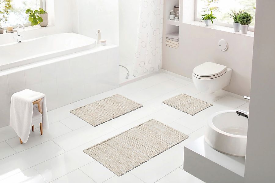 Grund Badematte "Leonie" Höhe 15 mm beidseitig nutzbar  fußbodenheizungsgee günstig online kaufen