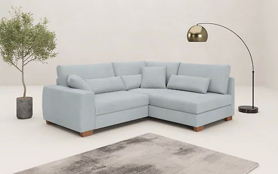 Mr. Couch Ecksofa »Helena L-Form«, Mit Federkern, wahlweise mit Bettfunktio günstig online kaufen