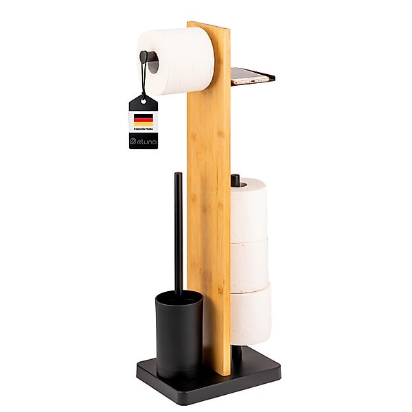 eluno WC-Garnitur Stand-WC-Garnitur 4in1, WC-Bürste, (Ersatz)Rollenhalter günstig online kaufen