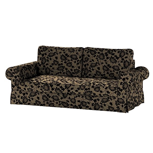 Bezug für Backabro 3-Sitzer Sofa ausklappbar, beige-schwarz, Bezug für Back günstig online kaufen