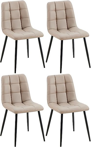 CLP Esszimmerstuhl Antibes (4er Set, 4 St), Kunstlederbezug und Metallgeste günstig online kaufen