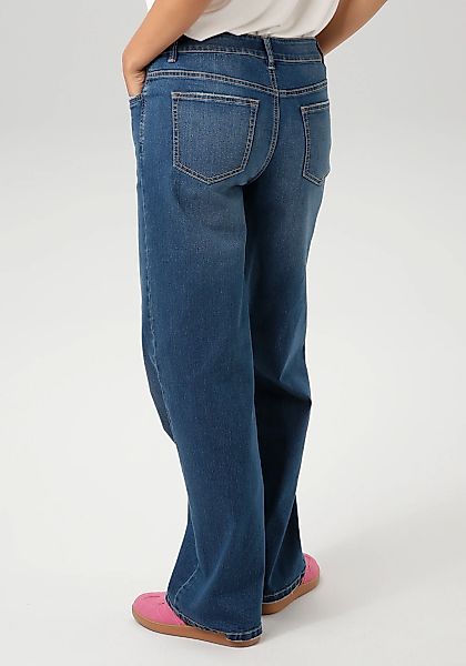 Aniston CASUAL Straight-Jeans, mit trendig weitem Bein - NEUE KOLLEKTION günstig online kaufen