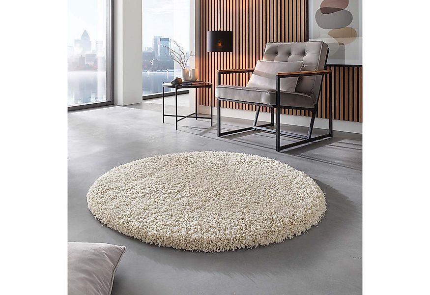 TaraCarpet Langflor-Teppich Ragolle Twilight, rund, Höhe: 60 mm, Shaggy Hoc günstig online kaufen