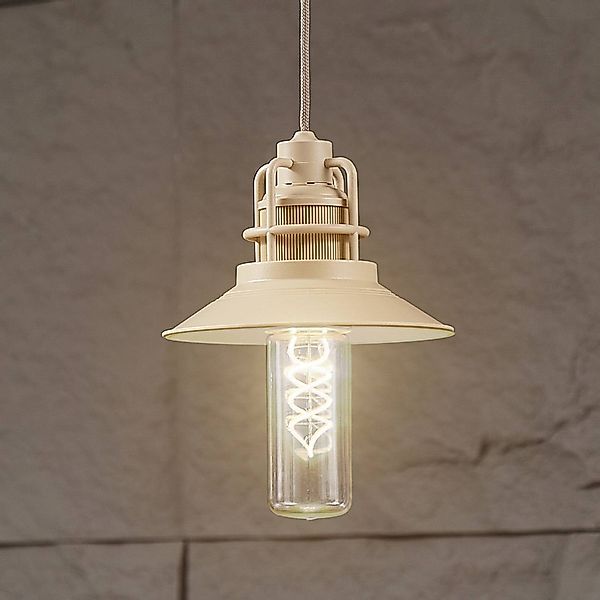 Lindby LED-Akku-Hängeleuchte Raul, beige, Alu, Ø 15cm günstig online kaufen