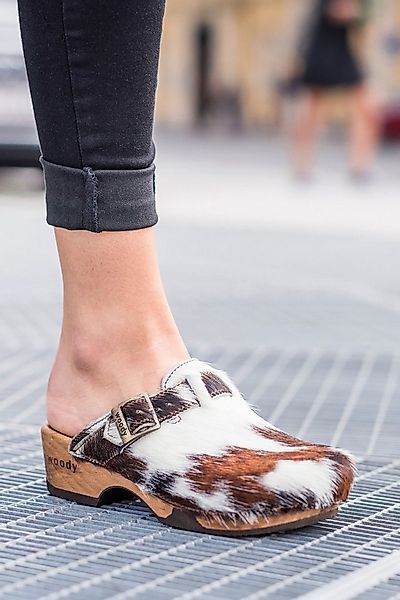 woody GmbH Kuhfell Clogs - MANU FELL - kuhfell Sneaker Ballerinas günstig online kaufen