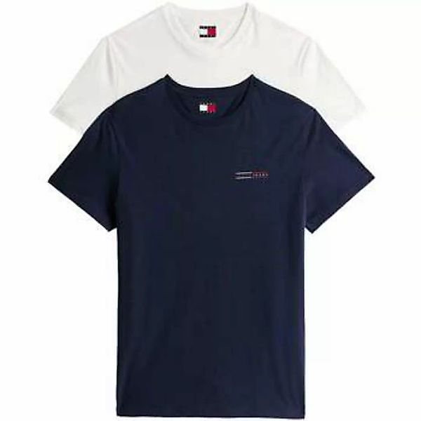 Tommy Jeans  T-Shirts & Poloshirts 2 Pack Slim T-Shirts Ecru/Dark Night Nav günstig online kaufen