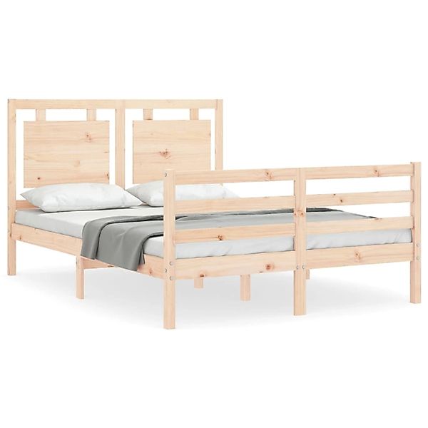 vidaXL Massivholzbett mit Kopfteil 140x190 cm1933172 günstig online kaufen