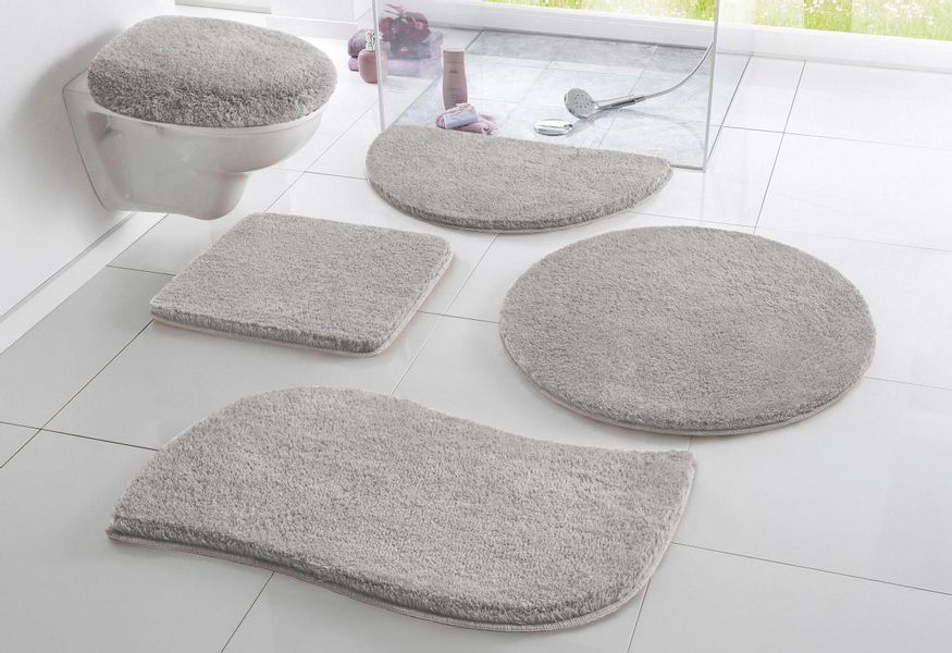 my home Badematte "Merida, Badvorleger, Badezimmer Teppich" Höhe 32 mm ruts günstig online kaufen