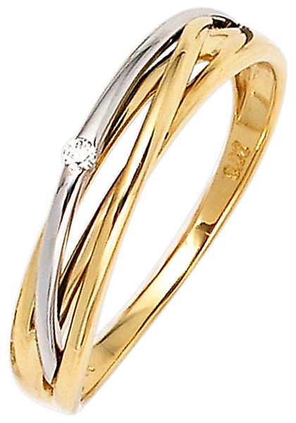 JOBO Solitärring, 585 Gold bicolor mit günstig online kaufen
