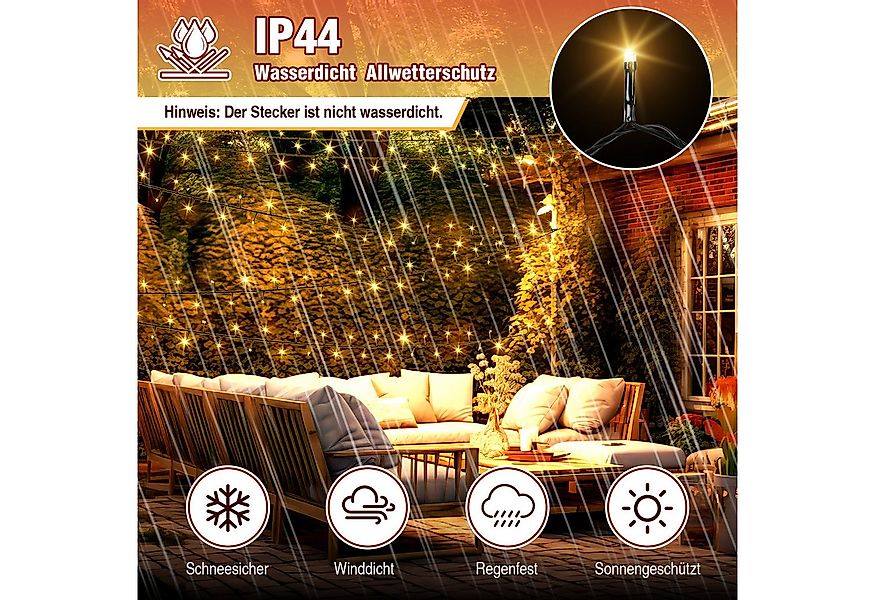 Clanmacy LED-Lichterkette 10-200M LED Lichterkette Weihnachten für Außen In günstig online kaufen