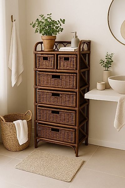 moebel-direkt-online Regal Rattanregal in drei Größen, handgeflochten, Hand günstig online kaufen