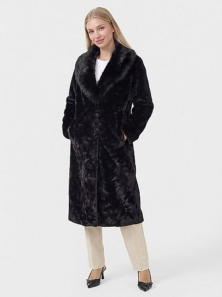 PEKIVESSA Wintermantel Flauschiger Midi-Mantel aus Fellimitat mit elegantem günstig online kaufen