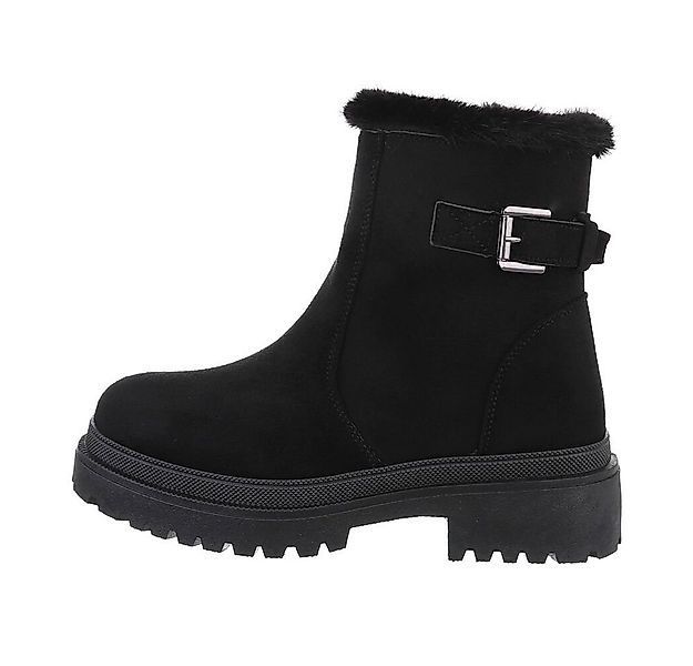 Ital-Design Damen Schnürschuhe Freizeit Plateaustiefelette (84456523) Block günstig online kaufen