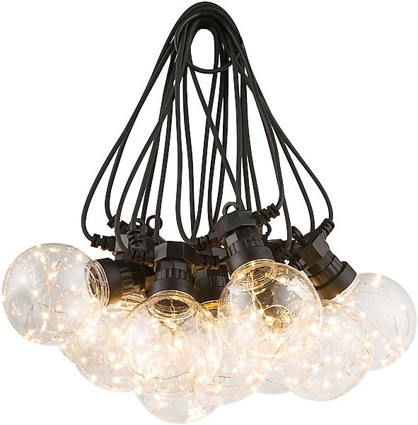 GLOBO LIGHTING LED-Lichterkette ALMAGA, Kette/10 Leuchtmittel/2700K/schwarz günstig online kaufen