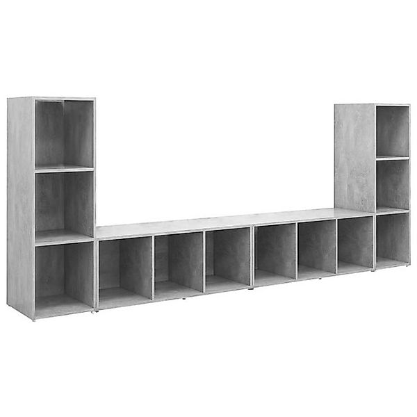 vidaXL TV-Schrank TV-Schränke 4 Stk. Betongrau 107x35x37 cm Holzwerkstoff ( günstig online kaufen