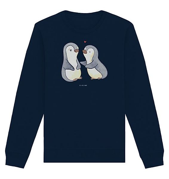 Mr. & Mrs. Panda Longpullover Größe L Pinguine trösten - French Navy - Gesc günstig online kaufen