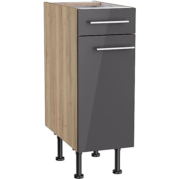 Optifit Küchen-Unterschrank Jonte984 30 cm x 87 cm x 58,4 cm Anthrazit-Wild günstig online kaufen
