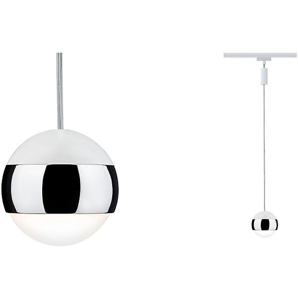Paulmann "URail Pendel Capsule II 439lm 6,3W 2700K dimmbar 230V Weiß/Chrom" günstig online kaufen