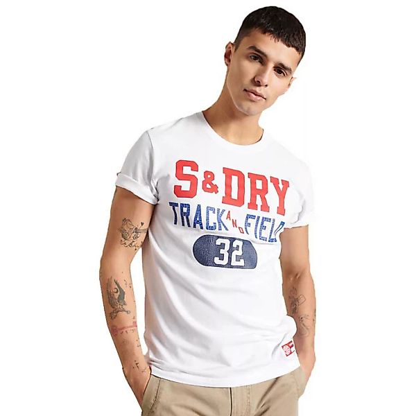 Superdry Track&field Graphic 185 Kurzarm T-shirt L Brilliant White günstig online kaufen