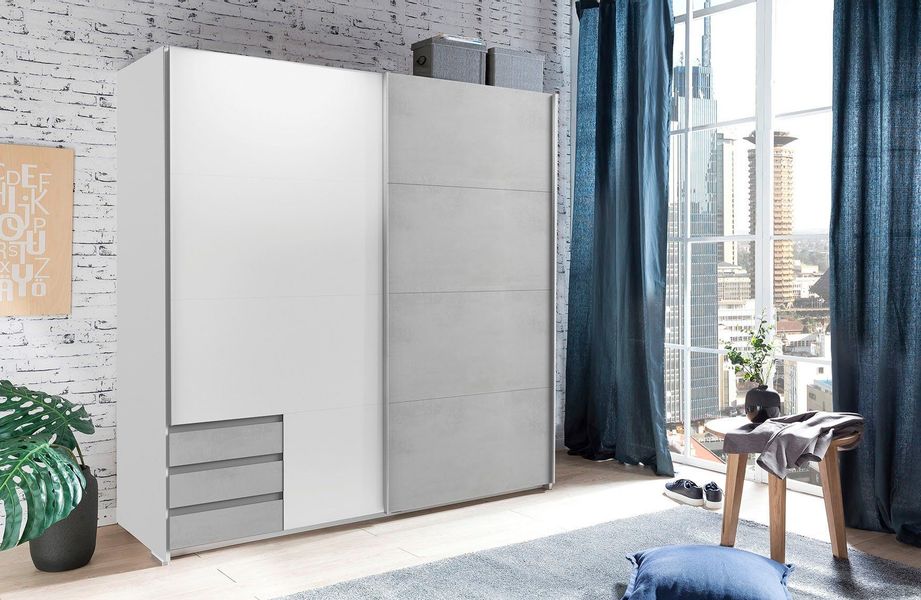 Wimex Schwebetürenschrank "Emden moderner Kleiderschrank mit Spiegel und Sc günstig online kaufen