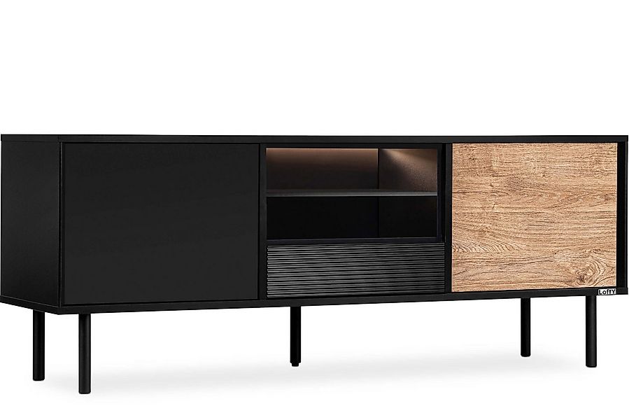 KONSIMO® TV-Schrank LOFTY TV-Board, Fernsehschrank Lowboard, 150 cm, ohne B günstig online kaufen