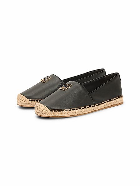 Tommy Hilfiger Espadrille "TH LOGO LEATHER ESPADRILLE" Sommerschuh, Slipper günstig online kaufen