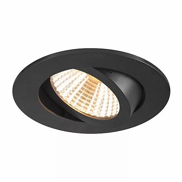 LED Deckeneinbauleuchte New Tria in Schwarz 8,3W 750lm rund 38° günstig online kaufen