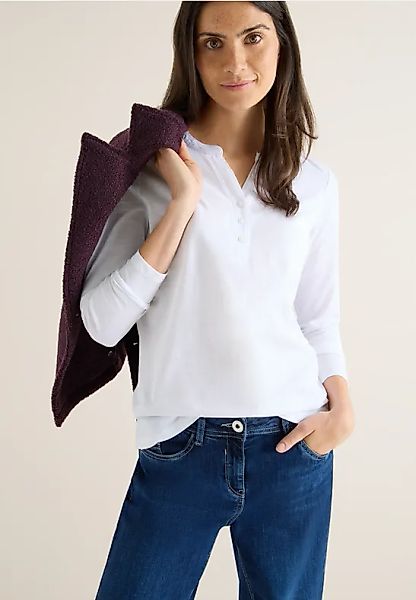 Split Neck Langarmshirt günstig online kaufen