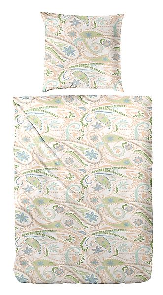 Primera Bettwäsche Mako-Satin-Bettwäsche Pastel Paisley, Mako-Satin, günstig online kaufen