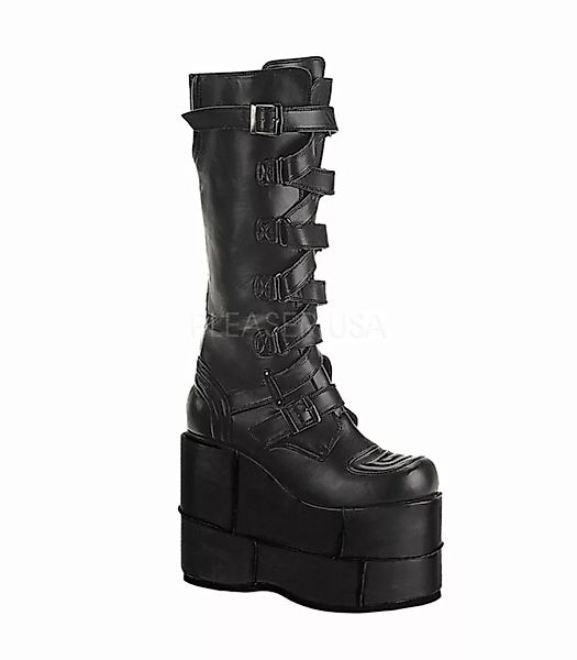 Plateau Stiefel STACK-308 - PU Schwarz (Schuhgröße: EUR 43) günstig online kaufen