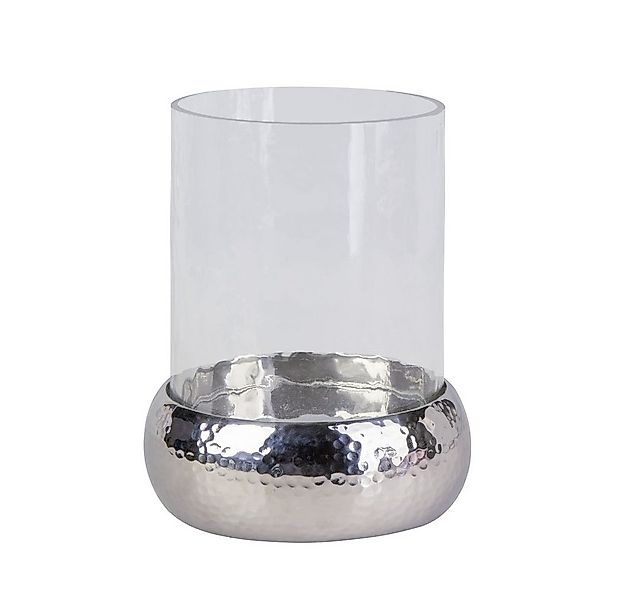 MICA Dekolicht Windlicht Zylinder - klar/silber - ca. 11 x 16,5 cm günstig online kaufen