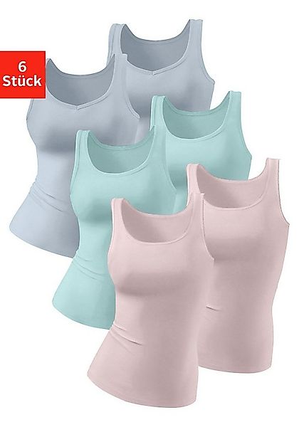 petite fleur Achselhemd (6er-Pack) aus reiner Baumwolle, Tanktop, Unterzieh günstig online kaufen