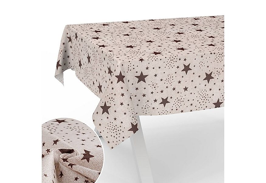 ANRO Tischdecke abwaschbar mit Motiv schmutzabweisend Stoff-Wachstuch 2.0 ( günstig online kaufen