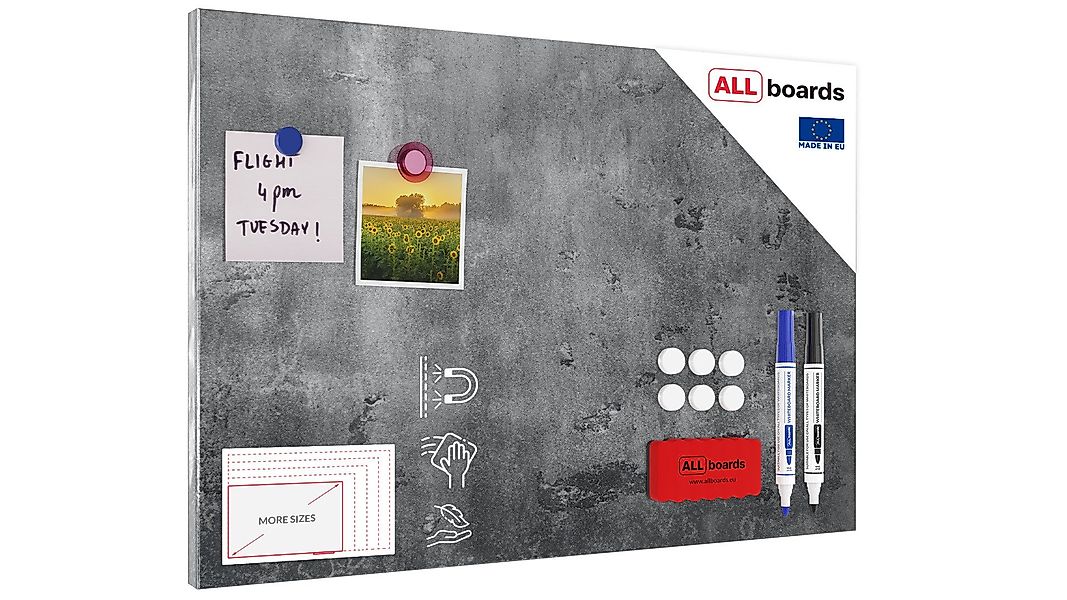 ALLboards Magnettafel ALLboards Metallische Magnettafel BETONMAUER günstig online kaufen