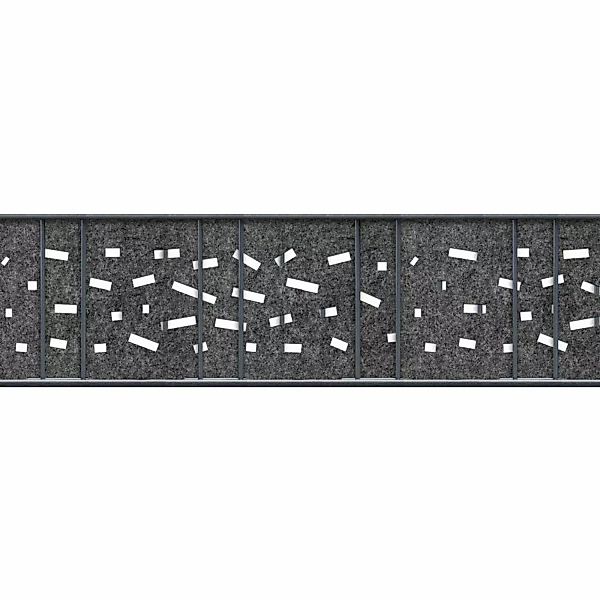 zaunzu Sichtschutz Design Vlies Criss Cross für Doppelstabmatten Anthrazit günstig online kaufen