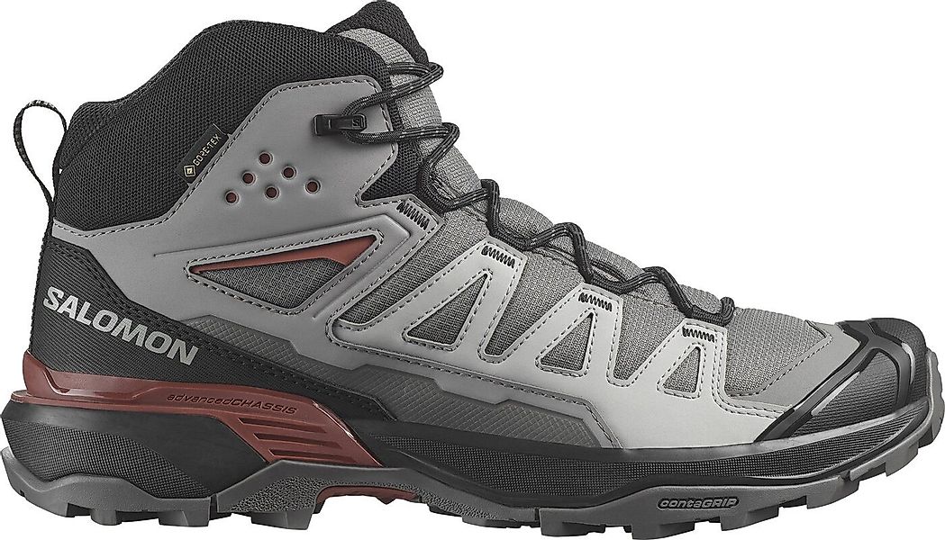 Salomon SHOES X ULTRA 360 MID GTX P PEWTER/BLACK/BURNT HENNA Wanderstiefel günstig online kaufen