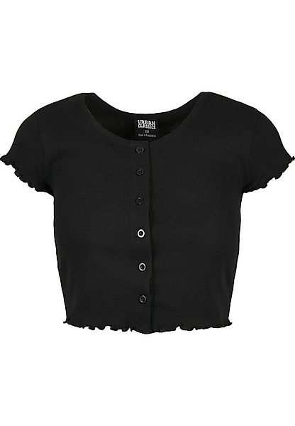 URBAN CLASSICS Kurzarmshirt Urban Classics Damen Ladies Cropped Button Up R günstig online kaufen