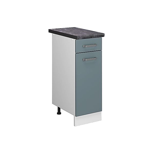 Vicco Unterschrank R-Line, Blau-Grau/Weiß, 30 cm, günstig online kaufen