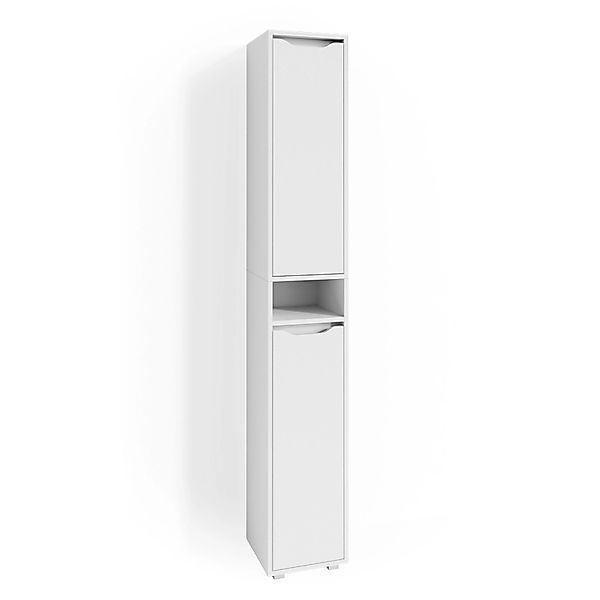 Vicco Badschrank Ruben Weiß 30 x 193 cm günstig online kaufen