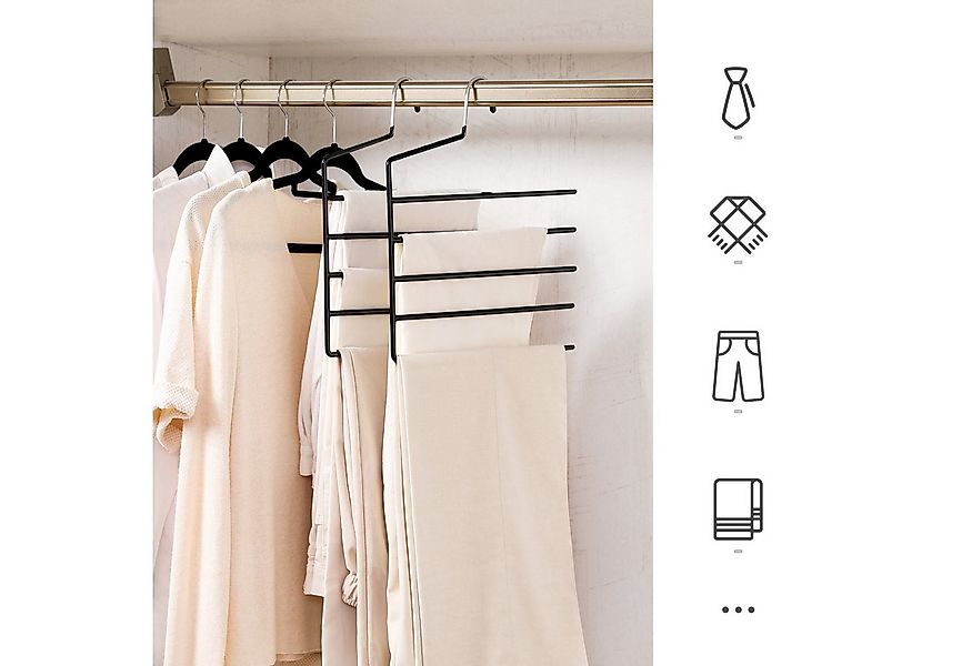 SONGMICS Kleiderbügel CRI034W02, (4-tlg), Hosenbügel platzsparend, 4er Set, günstig online kaufen