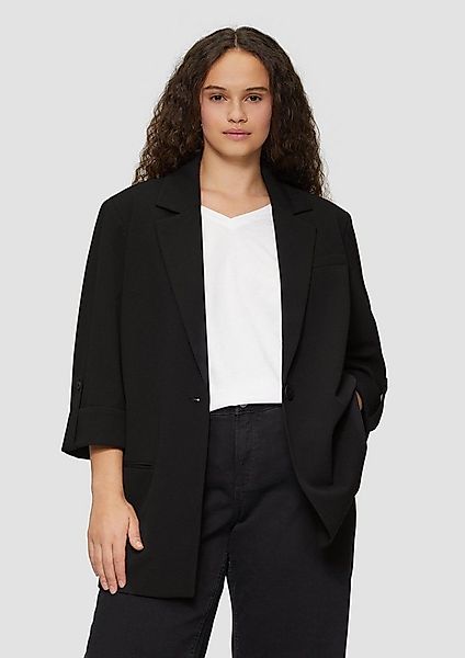 QS Jackenblazer Indoor-Blazer Blazer mit Turn-up-Ärmeln günstig online kaufen