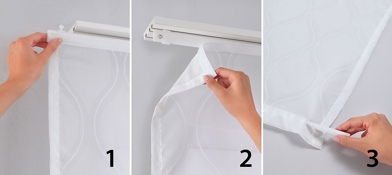 Gardinenbox Schiebegardine (1 St), Klettband, blickdicht, Microfaser, Bedru günstig online kaufen