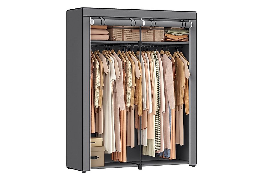 SONGMICS Stoffschrank mit Stangen zum Aufhängen, faltbar, 140 x 43 x 174 günstig online kaufen