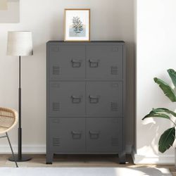 vidaXL Aufbewahrungsbox Lagerschrank Industrial Anthrazit 75x40x115 günstig online kaufen