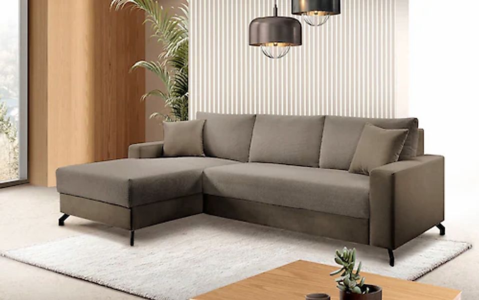 exxpo - sofa fashion Ecksofa »Quattro L-Form, B/T: 247/162 cm«, wahlweise m günstig online kaufen