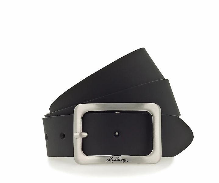 MUSTANG Ledergürtel, Eckige, mattfarbene Schließe, 3,5 cm günstig online kaufen